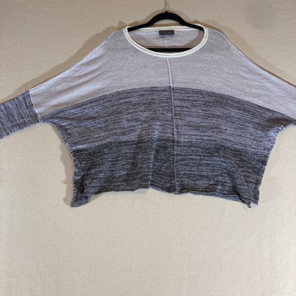 Wooden Ships Sweater Sz M/L Lavender/Grey Cotton Blend Oversized Preppy Beachy - Picture 6 of 8